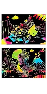 VHALE 30 Scratch Art Paper for Kids