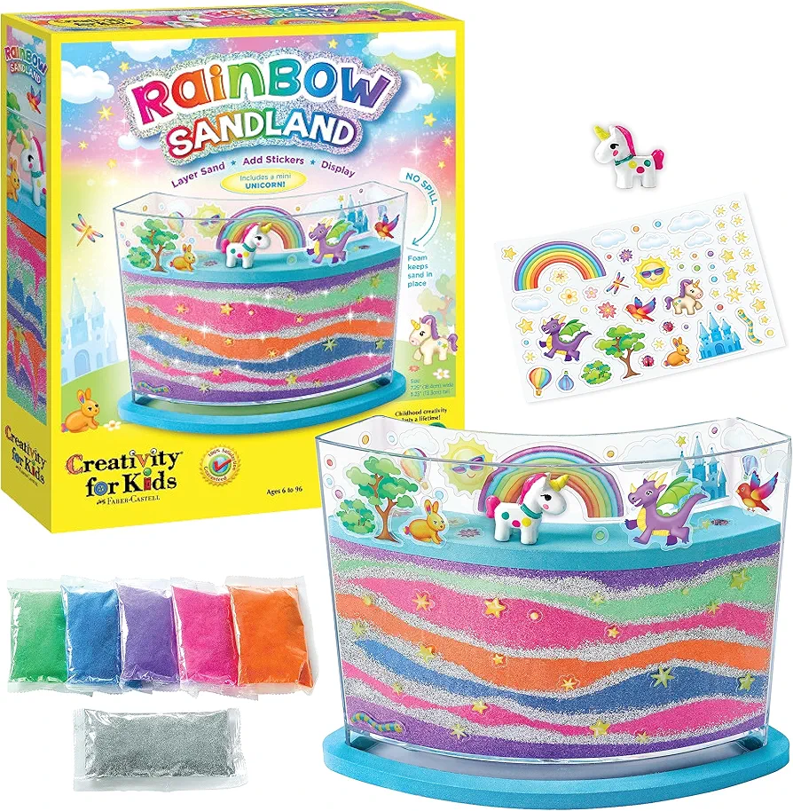 Creativity for Kids Rainbow Sandland - Make Your Own Sensory Sand Art for Kids - Arts and Crafts for Kids Age 6+