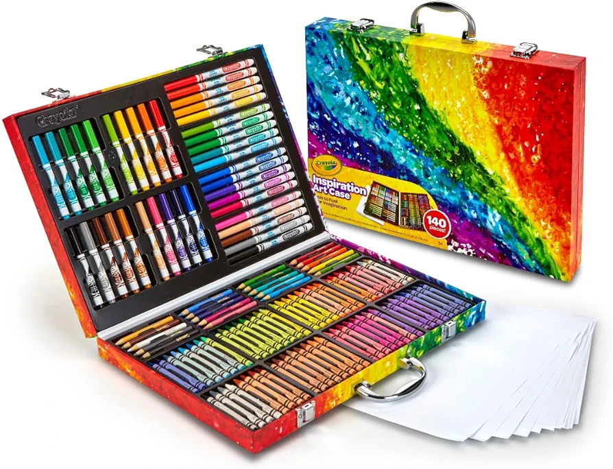 Crayola Inspiration Art Case Coloring Set - Space (140ct), Art Kit For Kids, Toys for Girls & Boys, Art Set, School Supplies, Gifts [Amazon Exclusive]