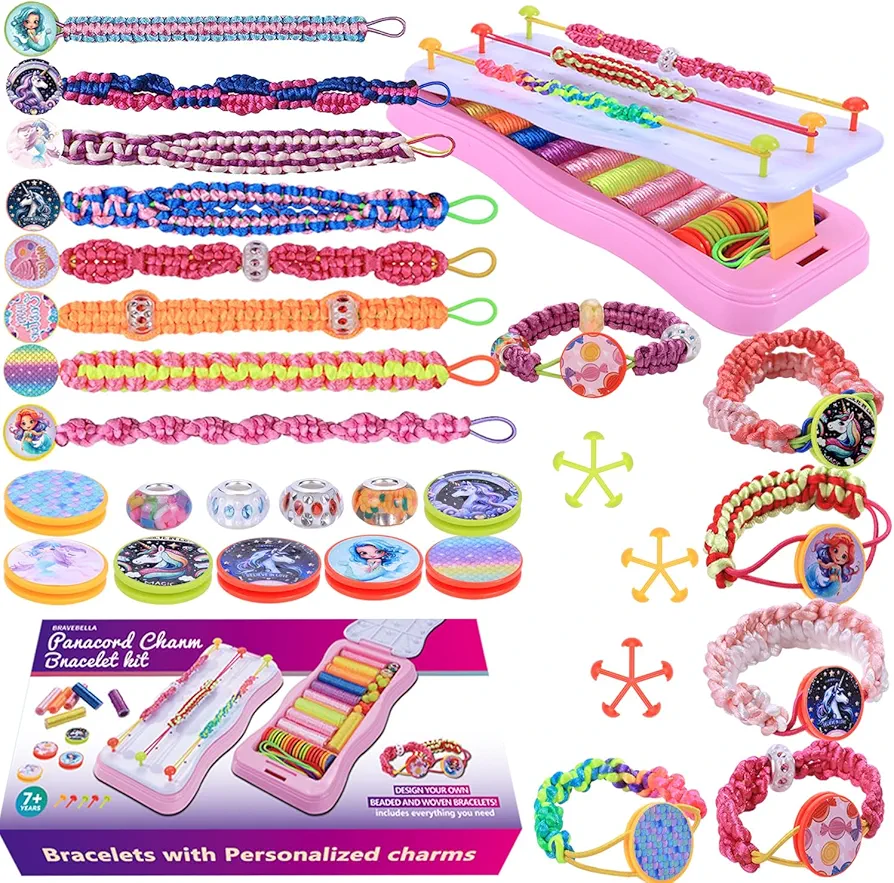 BRAVEBELLA Friendship Bracelet Making Kit Toys,Arts and Crafts for Kids Ages,Girls Gifts Ideas, Birthday Present for Teen Girl,String Bracelets Maker Craft,Jewelry Making Kit for Girls 7 8 9 10 11 12