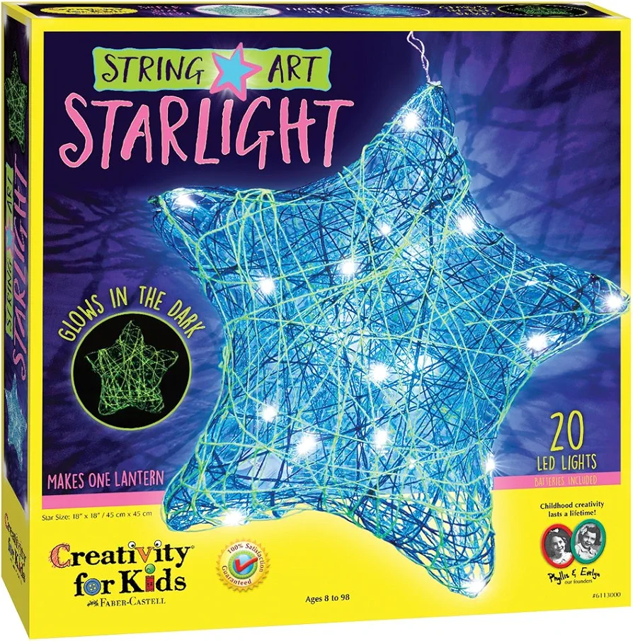 Creativity for Kids String Art Star Light Craft Kit - Create a DIY String Art Star Lantern - Projects for Kids