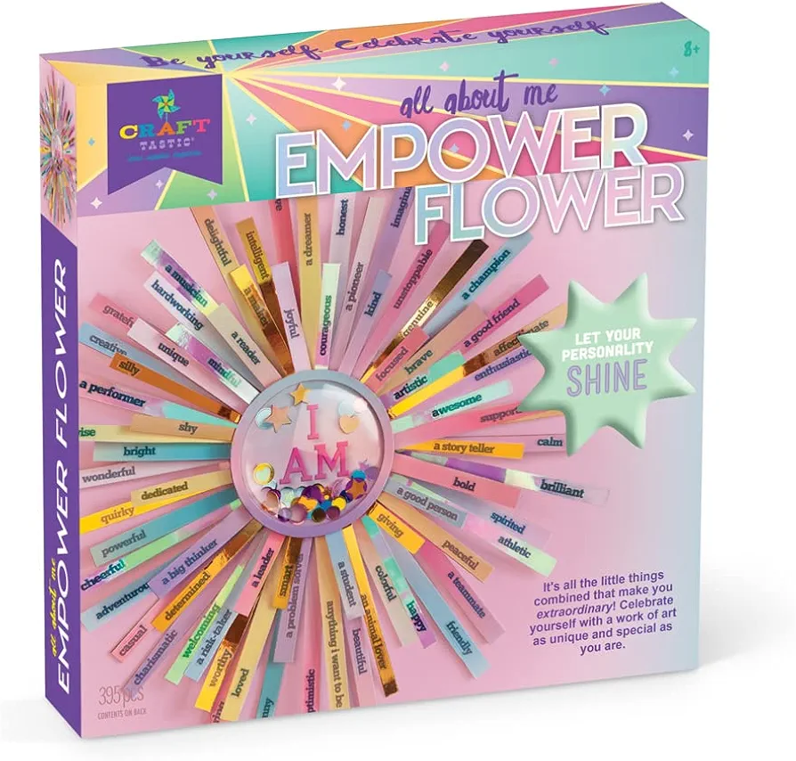 Craft-tastic – Empower Flower – DIY Arts & Crafts Kit – Creative & Fun Project to Encourage Self-Expression, Build Self-Esteem & Create Confidence in Kids, Tween & Teens