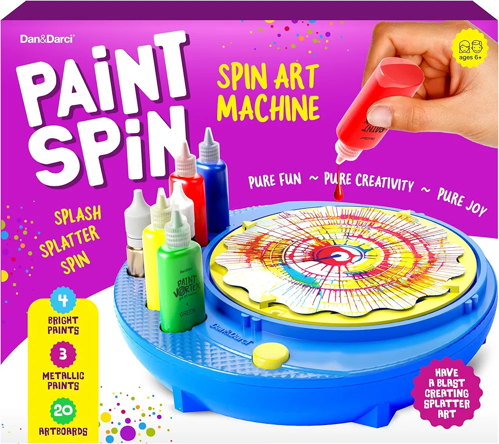 Paint Spin Art Machine Kit for Kids - Arts & Crafts for Boys & Girls Ages - Easter Art Craft Set Gifts for 6-9 Year Old Boy, Girl- Cool Painting Spinner Toys Kits Sets - Birthday Gift Ideas 6 7 8 9