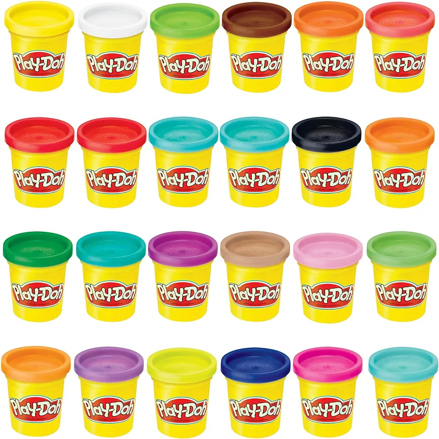 Play-Doh Modeling Compound 24-Pack Case of Colors, Non-Toxic, 3 Oz Cans of Assort. Colors, Back to School Classroom Supplies, Preschool Toys, Ages 2+ (Amazon Exclusive)