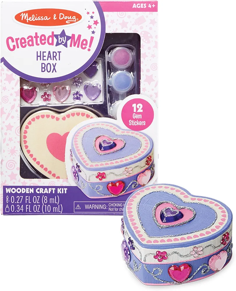 Melissa & Doug Created by Me! Heart Box Wooden Craft Kit