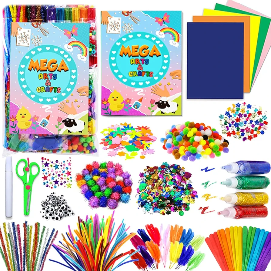 Goodyking Arts and Crafts Supplies for Kids - All in One Kids Crafts Toddler Activities Kids School Supplies Age 4 5 6 7 8 Years Old Craft Art Supply Kit Kindergarten Homeschool