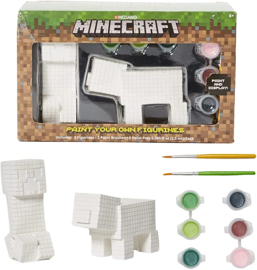 Minecraft Paint Your Own Figurines Arts and Crafts Set for Boys and Girls